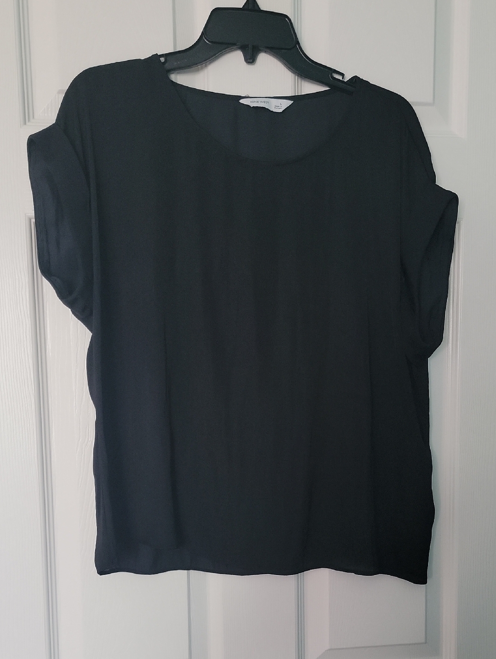 Nine West Black Short Sleeve Blouse